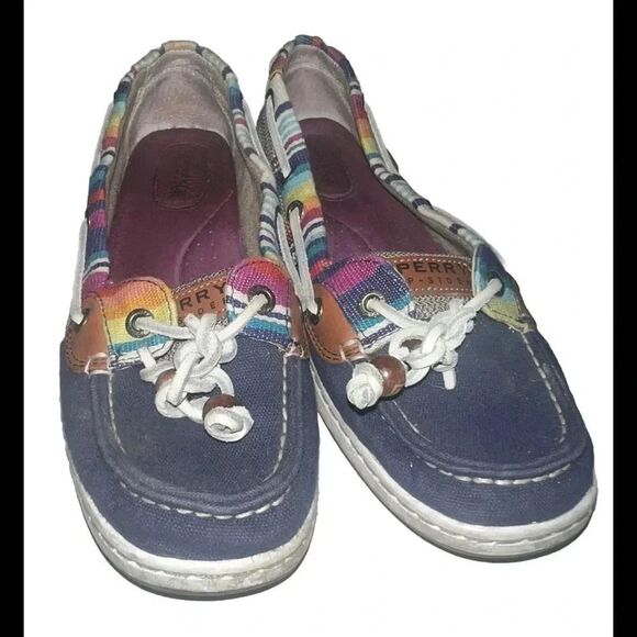 Sperry Shoes - Sperry Angelfish Serape‎ Slip On Womens Boat Shoes Size 8.5M